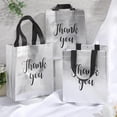 thumbnail image 4 of 50 Pcs Silver Glossy Thank You Gift Bag with Handles 8 x 4 x 10 Inch Non Woven Reusable Gift Bags for Graduation Fathers Day Wedding Birthday Party Engagement Anniversary Holidays, 4 of 6