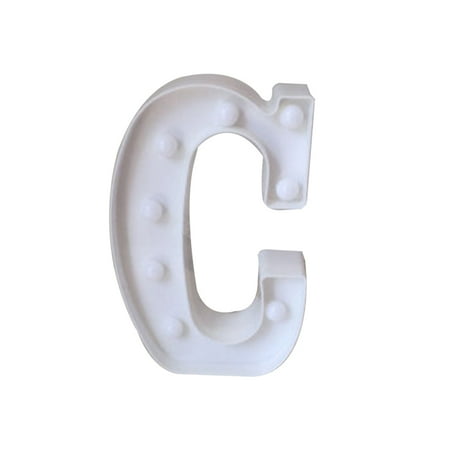 

Thinsont Luminous 26 English Alphabet Light Night Lamp Wedding Party Room Letter Decor letter C
