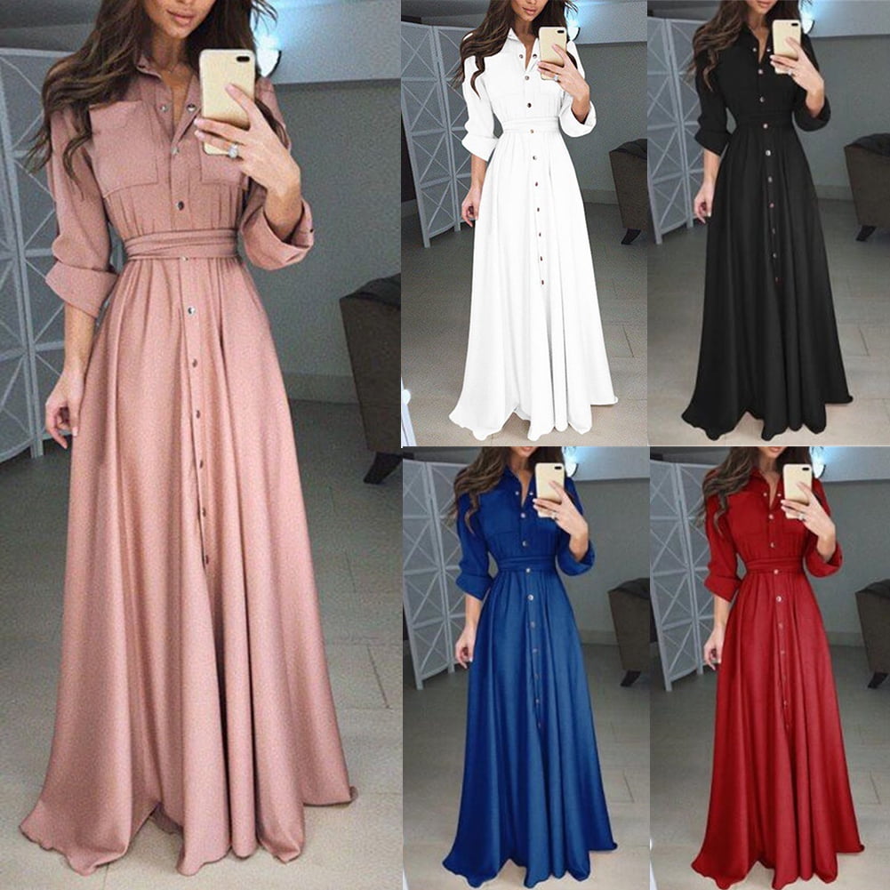 long sleeve party maxi dress