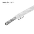 thumbnail image 2 of Uxcell 1/2 Clear Vinyl Coated Wire Rope 20ft Galvanized Steel with 2PCS M12 Loop Sleeves, 2 of 7