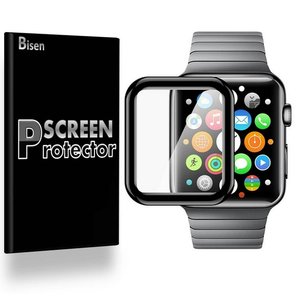 BISENTEK Fit For Apple Watch Series 7 (41 mm) / Series 7 Aluminum (41 mm) [2-Pack BISENTEK] Screen Protector, 3D Curved Full Coverage, Edge-To-Edge Protection, HD Clear, Anti-Scratch [Black]