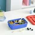 thumbnail image 4 of AYktou Lunch Box for Women and Men, Divided Bento Box for Adults, 3-Compartment Lunch Container with Spoon & Fork, Dishwasher Microwave Safe, Portable Leak-Proof Bento Food Container, 4 of 6