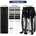 thumbnail image 4 of HOTEEL 10x20ft Pop Up Canopy, Fully Waterproof Canopy Tent, Commercial Canopy with Sidewalls & Carry Bag for Outdoor Sports, Black, 4 of 9
