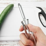 Moocorvic Stainless Steel Swivel Potato Carrot Hand Peeler Food Fruit Vegetable Cutter Kitchen Tools 6.2inch(Silver)