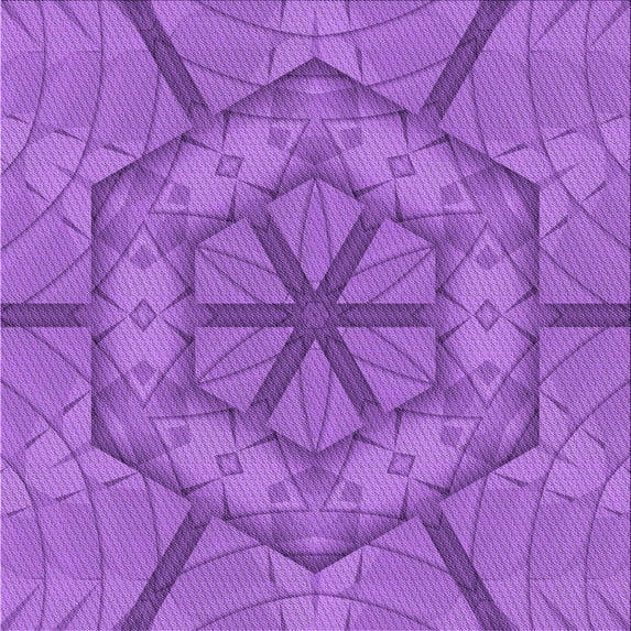 Ahgly Company Indoor Square Patterned Heliotrope Purple Area Rugs, 7' Square