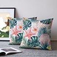 thumbnail image 2 of Pillow Covers 16x16 Set of 2, Summer Coastal Throw Pillow Covers Decorative Couch Cushion Cover, Palm Leaves Botanical Beach Starfish Shell Microfiber Soft Pillowcases for Bedroom Living Room Sofa, 2 of 9