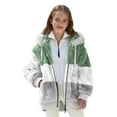 thumbnail image 3 of Posijego Big Boys Girls Fleece Coat Zip up Long Sleeve Hooded Warm Fuzzy Outerwear Jackets with Pockets, 3 of 6