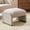 Beige, variant on Tina's Home Modern Corduroy Ottoman Foot Stool with Solid Wood Legs, Upholstered Footrest Stool for Living Room, Bedroom, Entryway, Beige