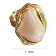 thumbnail image 5 of rygai Elegant Women Irregular Faux Pearl Open Ring Exquisite Alloy Jewelry Fashion Finger Ring Banquet Party Accessories Jewelry Gift,Golden, 5 of 7
