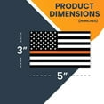 thumbnail image 2 of Magnet Me Up Thin Orange Line American Flag Vinyl Magnet, 3x5 in, Black, Orange & White 2Pk, 2 of 7
