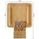 thumbnail image 2 of Tabla de quesos de bambú y juego de cuchillos ideal para servir queso, galletas, salami y comida 33 cm x 33 cm x 3,5 cm, 2 of 4