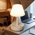 thumbnail image 7 of WIZUTIZ USB Charging Port Multi LED Table Lamp Three Tone Dimmable Bedside Reading Light Household Office Counter Study Work Decor Lighting Ornament, 7 of 7