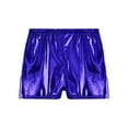thumbnail image 5 of Haitryli Women Girls Shiny Wetlook Booty Shorts Low Rise Boy Shorts Activewear Royal Blue One Size, 5 of 6