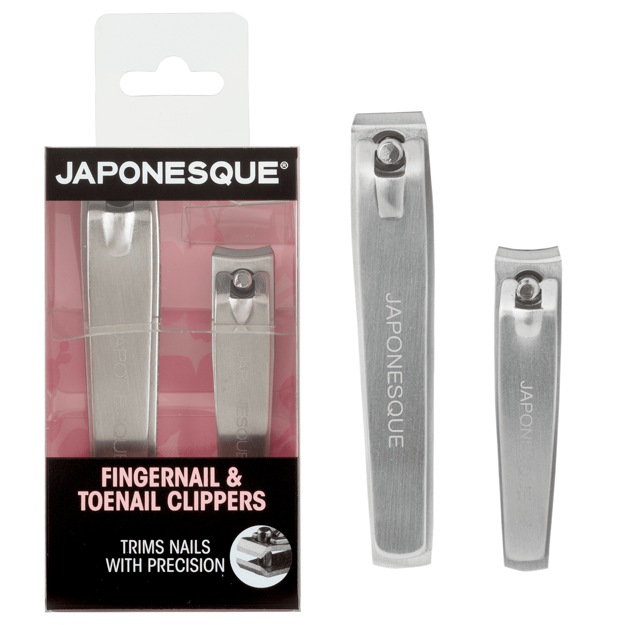 Japonesque Fingernail & Toenail Clippers, Stainless Steel, 2 pack