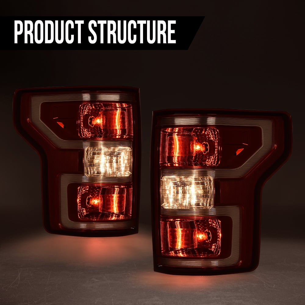 PIT66 Tail Lights Assembly Rear Tail Lamp Left Driver And Right Passenger Side Fit for Ford F150 2018-2020