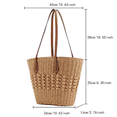 thumbnail image 6 of Yoyauz Women's Grass Woven Beach Bag - Women's Beach Handmade Woven Handbag, Summer Mesh Hollow Shoulder Bag, Suitable for Holidays, 6 of 7