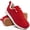 Red, variant on Women's Walking Shoes Lightweight Breathable Mesh Sneakers with Slip-Resistant Rubber Outsole