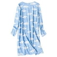 thumbnail image 4 of Zando Casual Nightgowns for Women Warm Long Sleeve Gowns for Women Night Shirts Blue Moon XL, 4 of 9