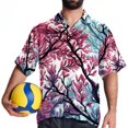 thumbnail image 4 of Tree Men's Printed Casual Button Down Short Sleeve Beach Shirts, 4 of 6