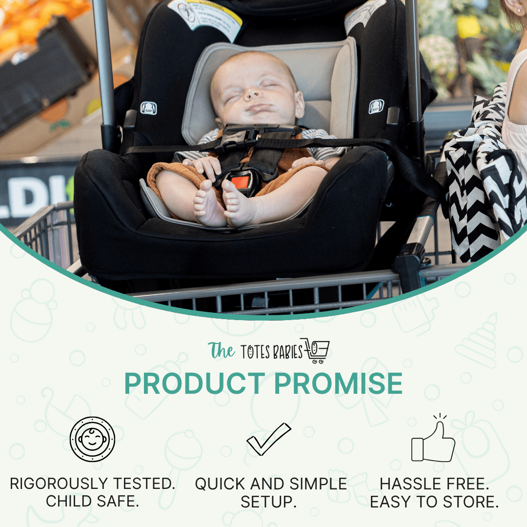 Totes Babies Universal Convertible Baby Car Seat Carrier Sling, Black