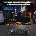 thumbnail image 2 of Interfaz de Audio USB, Interfaz de Audio 2 en 2 Salidas con Alimentación Fantasma de 48 V para Grabación, para Guitarrista, Vocalista y Podcaster, 2 of 7