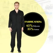 Natural Uniforms Long Sleeve Coverall 861 ( Black, XLarge )