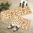 thumbnail image 5 of Fall Maple Leaf 2 Pieces Non-Slip Kitchen Mat Set Thanksgiving Autumn Orange Plaid Soft Door Mat with Rubber Backing,Dirtproof Rugs for Entrance Doorway 15.7x23.6in+15.7x47.2in, 5 of 9