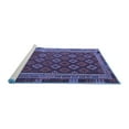 thumbnail image 2 of Ahgly Company Machine Washable Indoor Round Southwestern Blue Country Area Rugs, 7' Round, 2 of 4