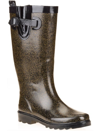 glitter rain booties