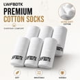 thumbnail image 2 of LWFBDTK Men's Athletic Ankle Socks, Men's Sock, 6 Pairs, Breathable Socks for Running & Training, Size L (9-12.5), White, 2 of 9
