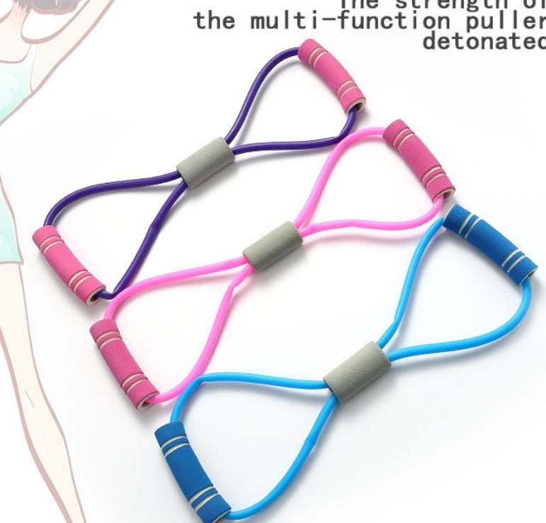 8 Words Stretch Band Rope Household Elastic Latex Rubber Arm Workout