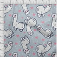 thumbnail image 4 of oneOone Cotton Jersey Grayish Blue Fabric Sheep Nursery Decor Quilting Supplies Print Sewing Fabric By The Yard 58 Inch Wide, 4 of 6