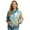 Blue-Cat Flower, variant on Rooster Sunflower Printed Jackets for Women Trendy Sweatshirts Zip Up Jackets Coat Long Sleeve Outwear with Pockets, M