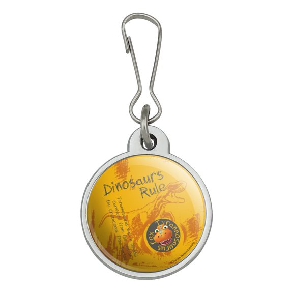 Dinosaurs Rule T-Rex Dinosaur Train Jacket Handbag Purse Luggage Backpack Zipper Pull Charm