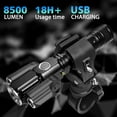 thumbnail image 5 of 10000LM Super Bright Rechargeable Bike Light Set,4+4 Modes,Powerful Bicycle Front Headlight and Back Taillight,Triple IPX6 Waterproof Bike Lights for Night Riding,Bike Light for Road Mountain Cycling, 5 of 11
