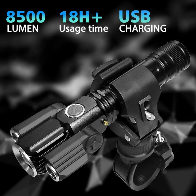 MUSICOZY 10000LM Rechargeable Bike Light Set, 4+4 Modes, IPX6
