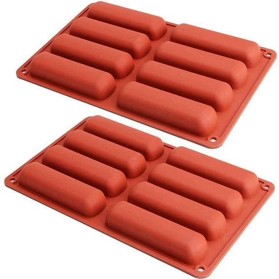 2 Pieces Rectangular Silicone Mold, Cake Shape Mold, Rectangular Silicone Cookie Mold, for Bread, Cake, Chocolate Bar, Granola Bar, Biscuits