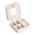 thumbnail image 1 of AMERTEER PU Leather Rings Earrings Jewelry Storage Display Box Holder (White), 1 of 3
