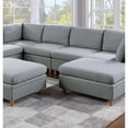 thumbnail image 6 of Miekor Furniture Living Room Furniture 8pc Sectional Sofa Set Light Grey Dorris Fabric Couch 3x Wedges 3x Armless Chair And 2x Ottomans W5U092, 6 of 9