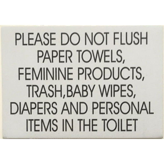 TOILET SIGN- WHITE (Aluminium 7X10)