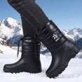thumbnail image 5 of LONKITO Men's Snow Boots Insulated Mid-Calf Round Toe Warm Winter Pull-On Fleece Lined Boots, 5 of 6