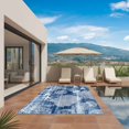 thumbnail image 2 of Navy Blue Coastal Outdoor Rug 4x6 Ft, Non Slip Washable Area Rug, Nautical Starfish Coral Jellyfish Shell Sea Patio Rugs Carpet Runner, Large Floor Mat for Indoor/Outdoor Deck Porch Camping, 2 of 8