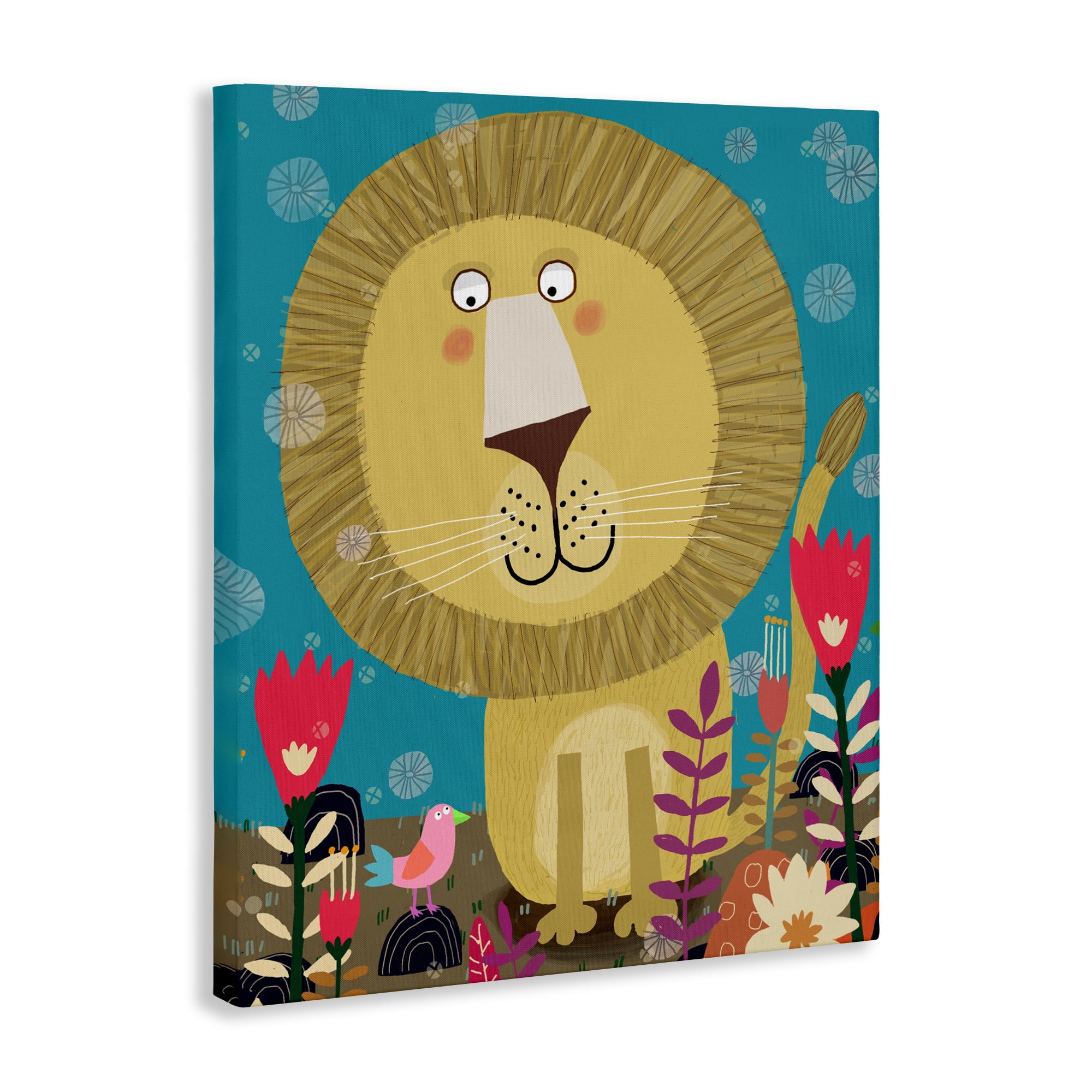Stupell Industries Boho Lion & Flowers Canvas Wall Art, design by Carla Daly