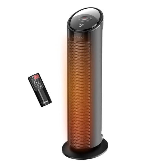 Lasko CT22495 Black 1500W 3 Speed, Oscillating, Remote, Timer Ceramic Tower Space Heater