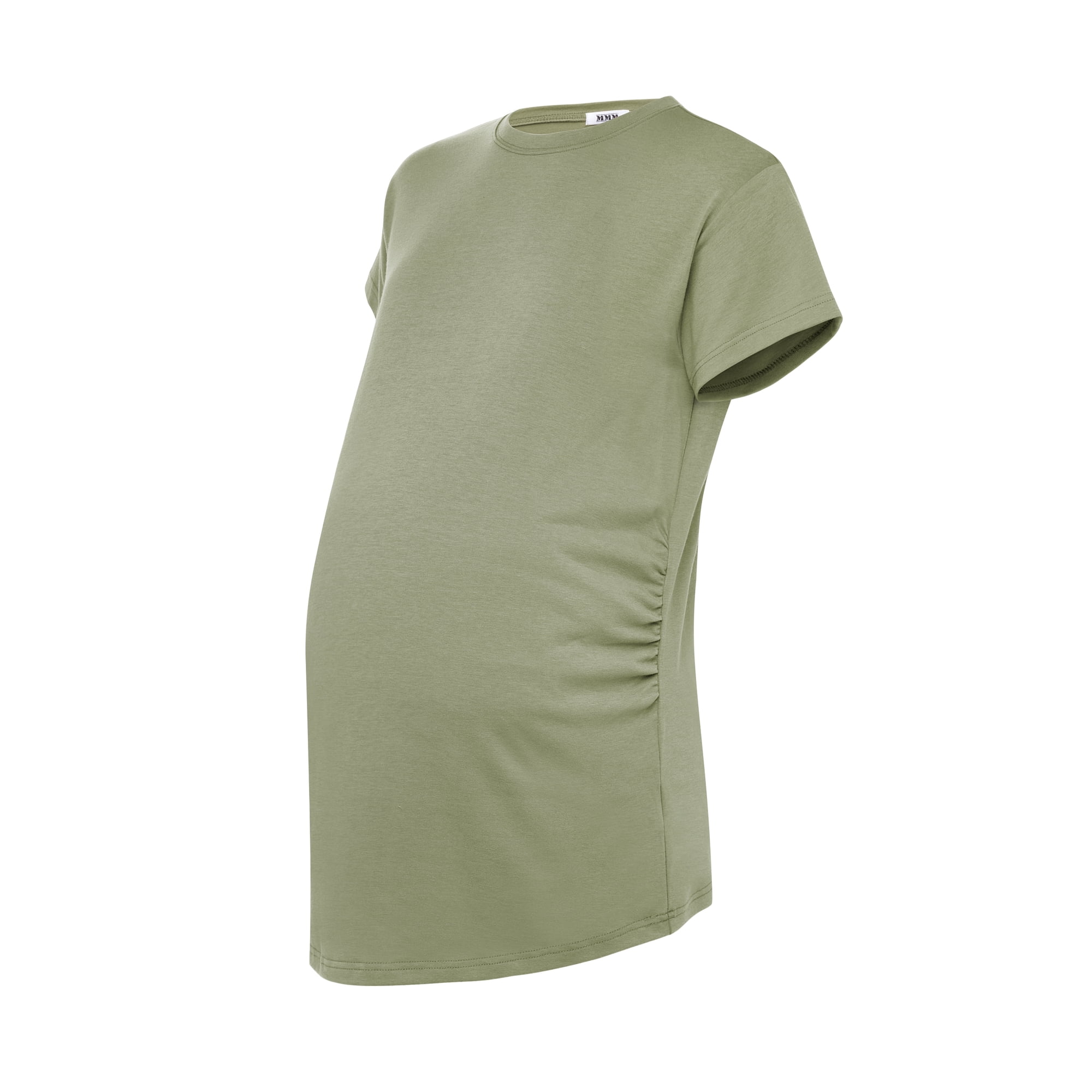 Miss Military Mom Women's Nursing Tops for Breastfeeding Shirts Maternity Clothes Pregnant s Nursing Solid Color Crew Neck Short Sleeve Maternity T-Shirt AF / Army OCP Uniform