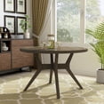 thumbnail image 5 of Furniture of America Mecca Mid Century Wood Round Dining Table in Gray, 5 of 6