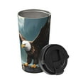 thumbnail image 2 of Goofa Forest River Bald Eagle for Insulated Travel Coffee Mug Spill Proof Leak Proof 16 OZCoffee Tumbler Reusable Coffee Cups with Lids Thermos for Hot and Cold Drink, 2 of 8