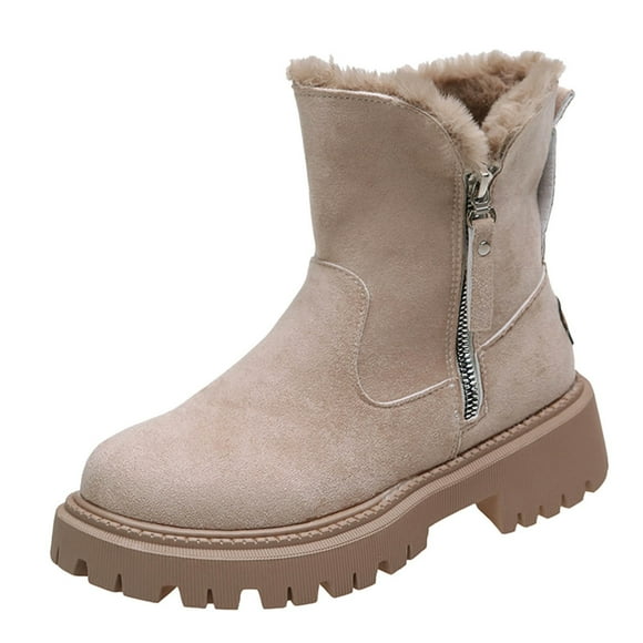 Wyzesi Black Boots for Women Snow Boots with Warm and Cosy Women's Leather Boots Real Wool Winter Boots for Comfort and Warmth Toddler Winter Boots
