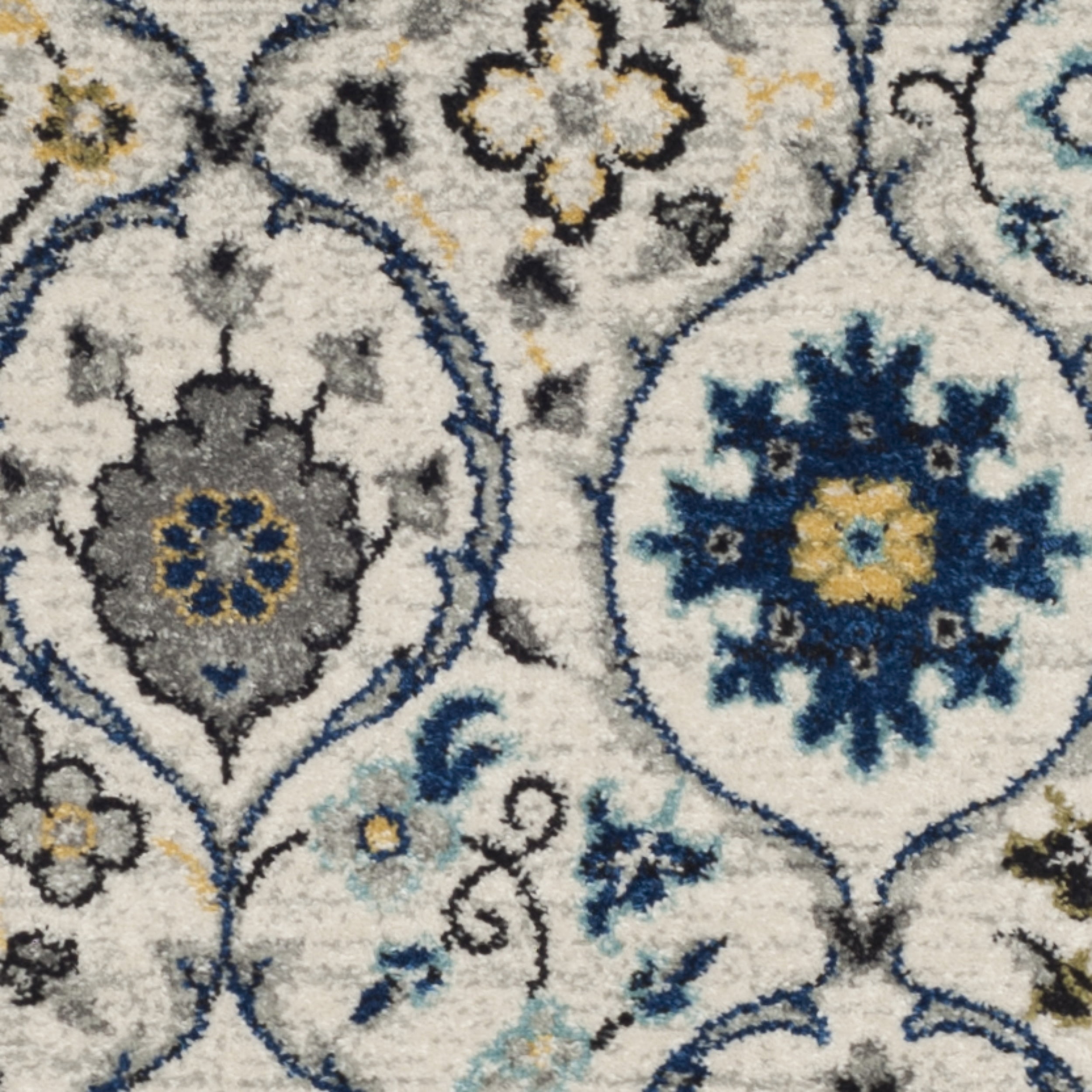 SAFAVIEH Evoke Charlotte Floral Runner Rug, Ivory/Blue, 2'2" x 5'
