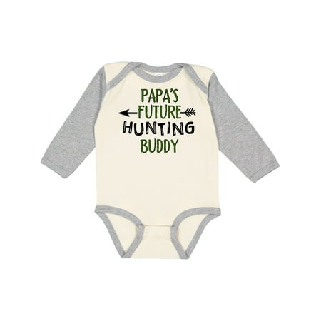 

Inktastic Papas Future Hunting Buddy Gift Baby Boy or Baby Girl Long Sleeve Bodysuit